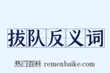 拔队反义词是什么意思的图片